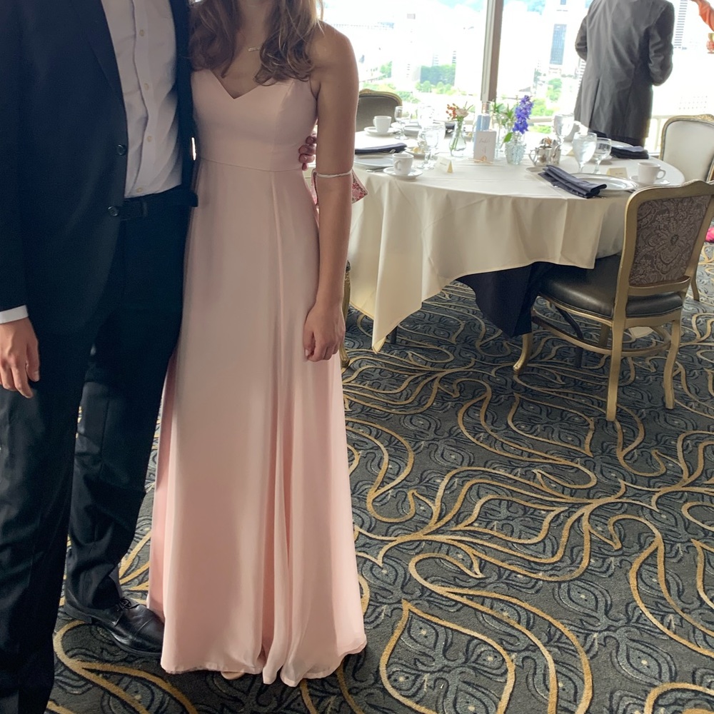 Gorgeous pink formal maxi dress! Only worn once, super comfortable.